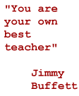Buffet Quote -- You are your own best teacher